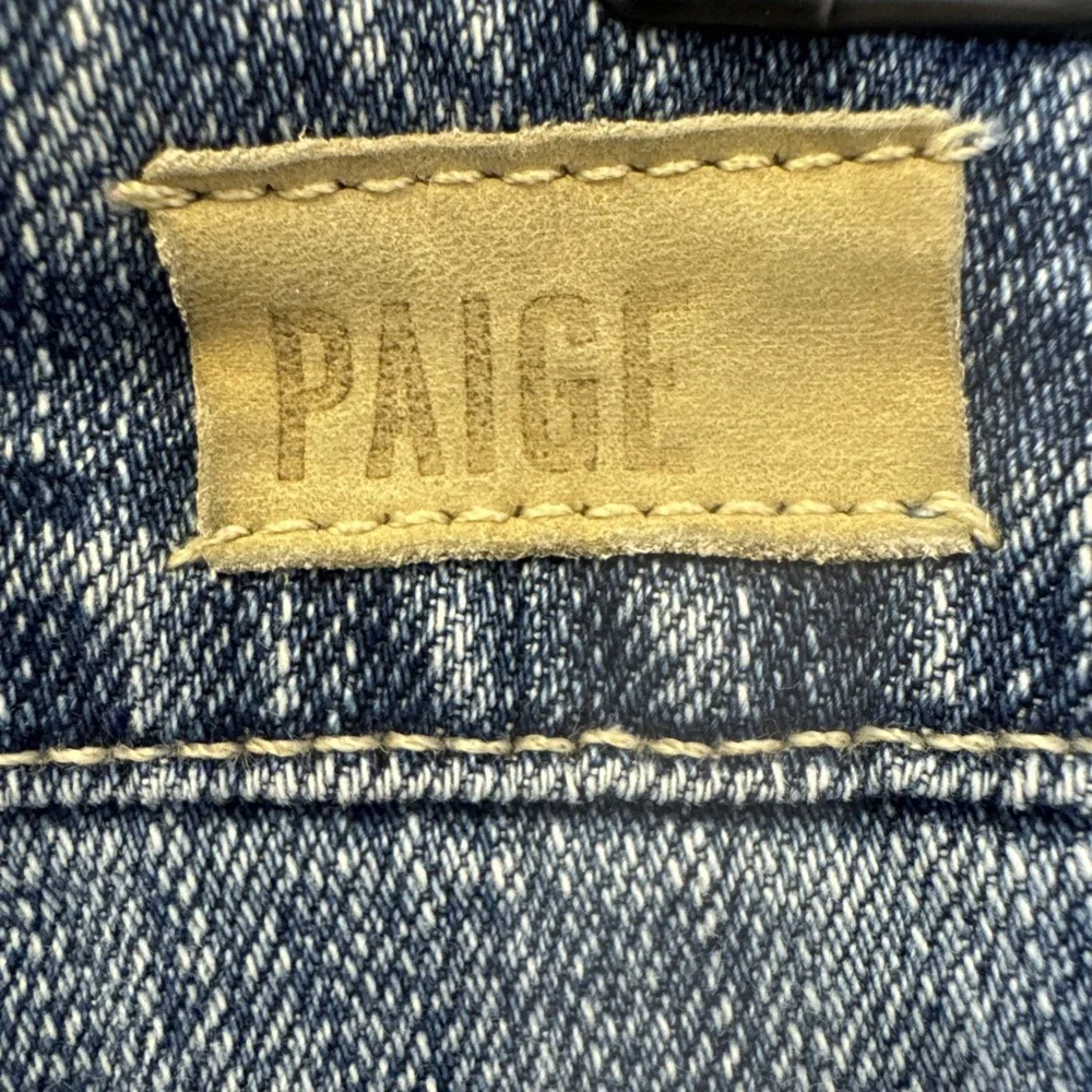 Paige Jimmy Jimmy Skinny Denim Shorts Medium Wash Raw Hem‎ Size 28